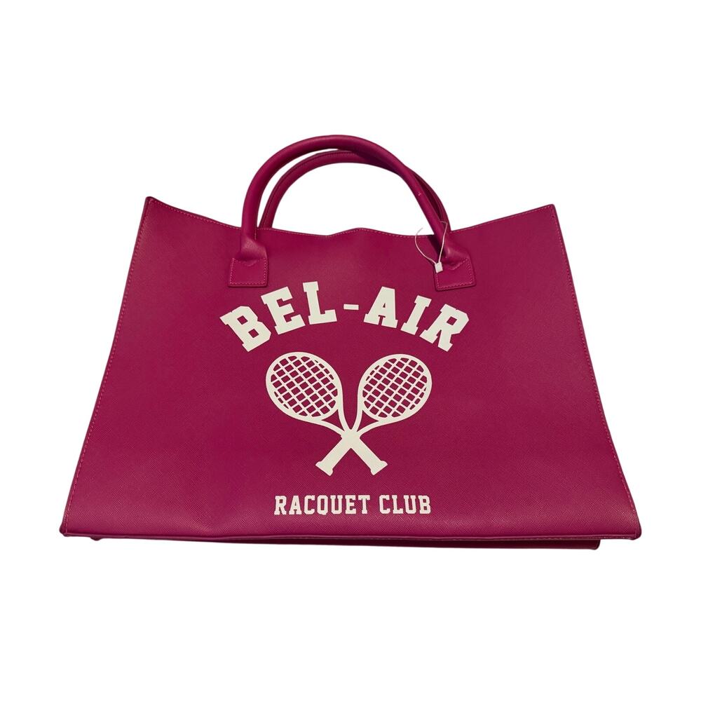 LA Trading Co Bel-Air Racquet Club Magenta Pink Modern Vegan Leather Tote